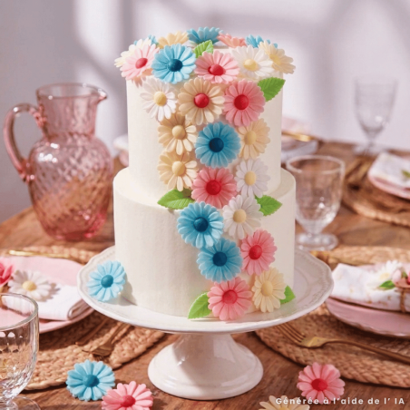 150 wafer paper daisies for spring cakes