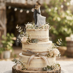 Wedding cake topper bride wearing for wedding cake