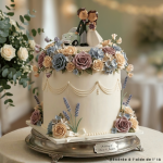Wedding cake topper car just married