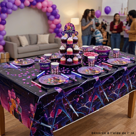 K-pop Demon Hunters plastic tablecloth, 120x180 cm