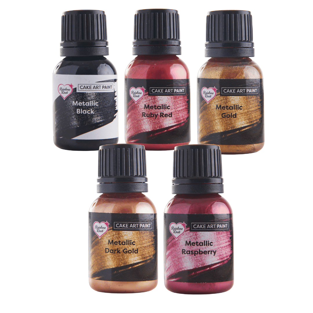 Metallic Food Colorant Rainbow Dust Metallic Gold Edible Paint