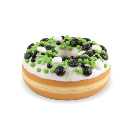 football birthday cake for children with sprinkles decoration