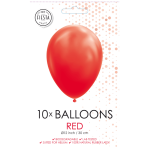 10 red birthday balloons