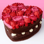 heart cake decoration with PME aluminum mold