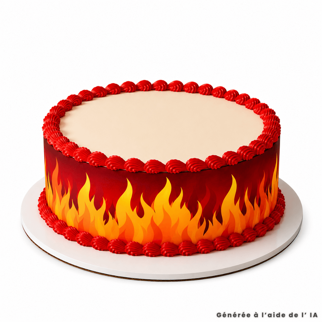Outline for flame cake