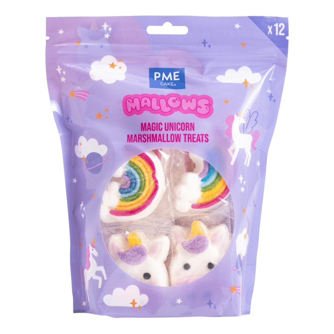 Small Unicorn Marshmallows - 12 pieces