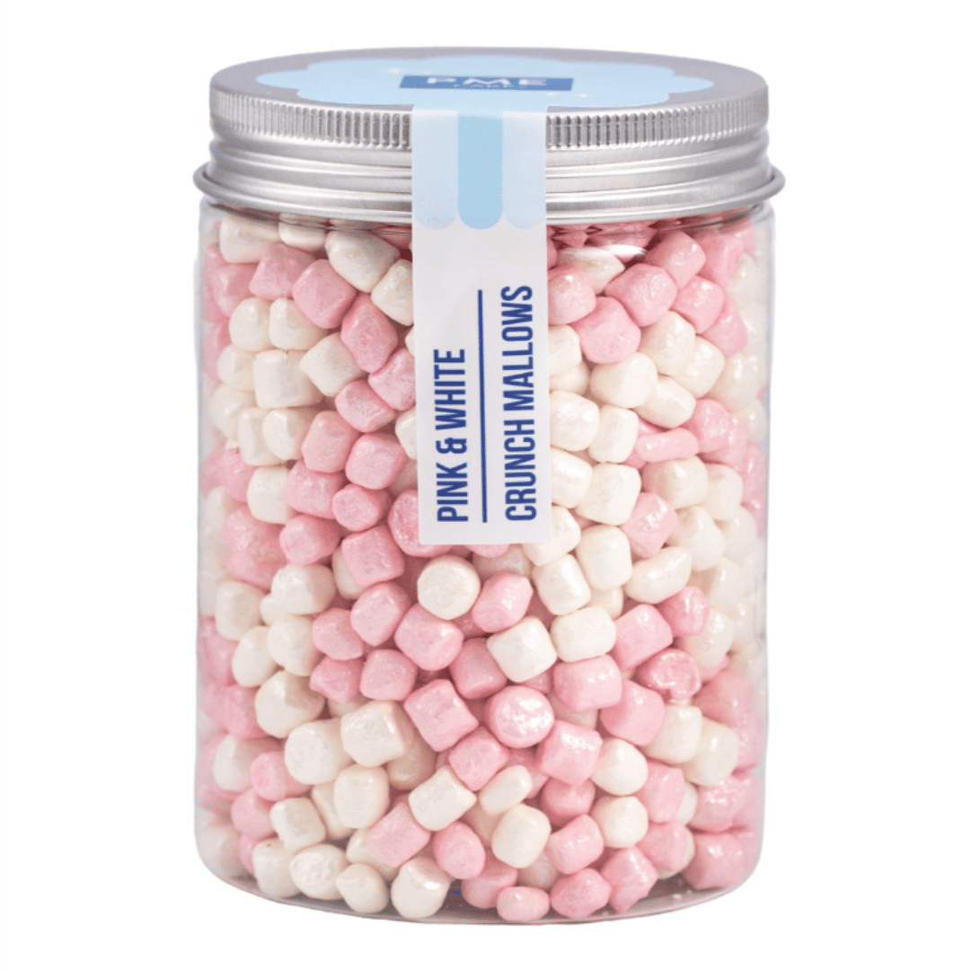 mini pink and white crunchy marshmallows