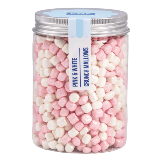 mini pink and white crunchy marshmallows