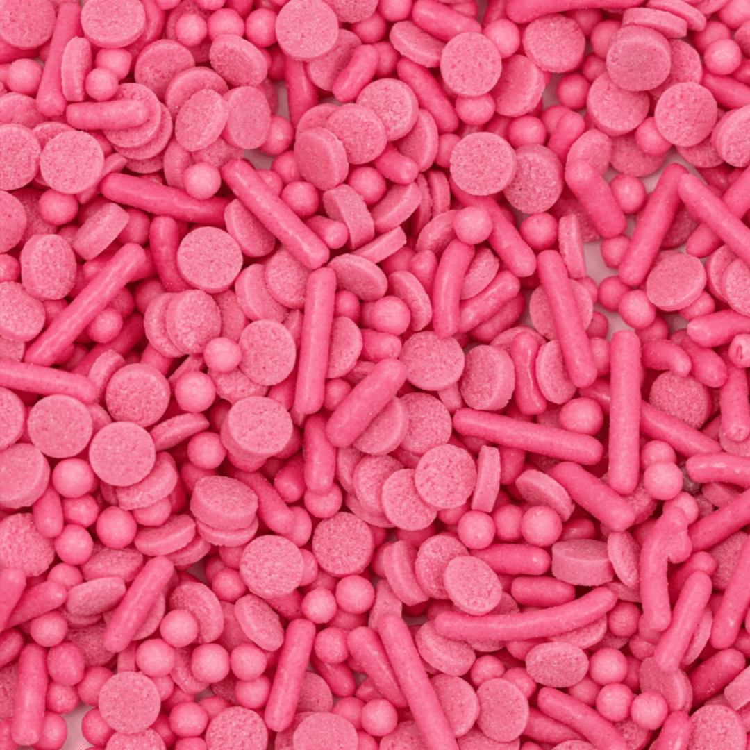 bright pink mix sprinkles from PME Cake