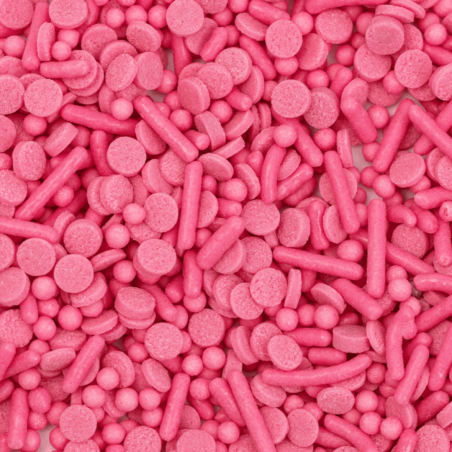 bright pink mix sprinkles from PME Cake