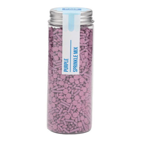 mix of purple sprinkles pme cake