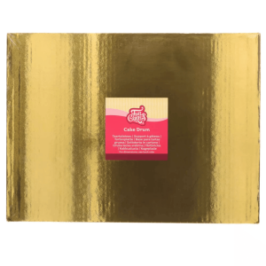 gold rectangular cake drum of 40cm