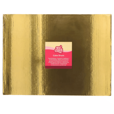 gold rectangular cake drum of 40cm