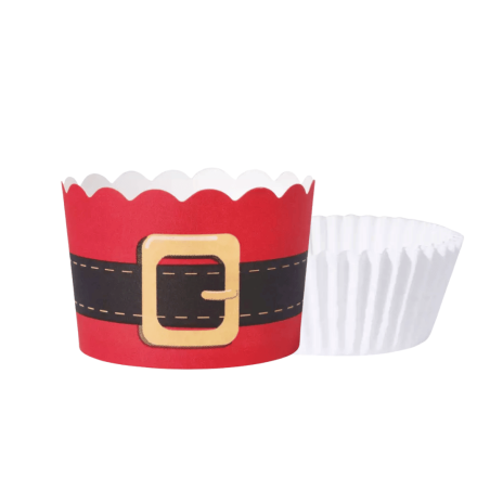12 Santa Claus paper muffin cups