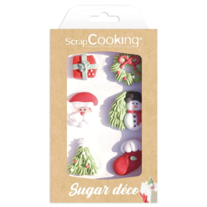 Christmas sugar decorations for log