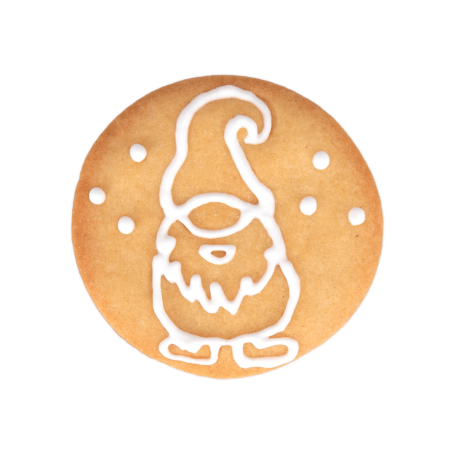 Christmas shortbread gnome decoration