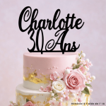 Cake Topper to personalize with first name & age | Colors of your choice