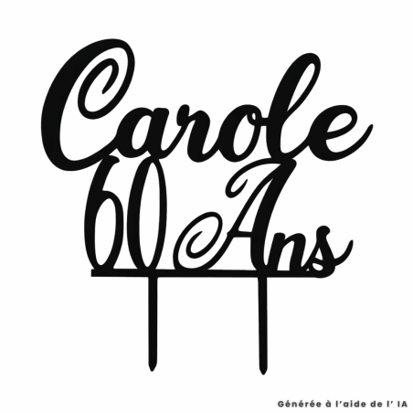 Cake Topper to personalize with first name & age | Colors of your choice