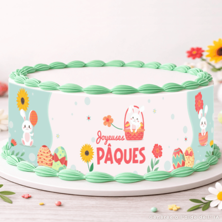 Edible Easter Bunny Cake Outline