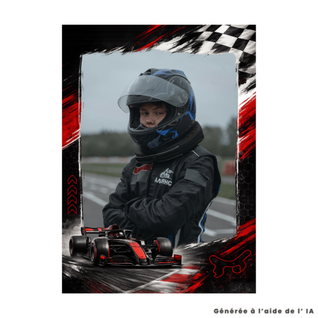 Customisable A4 edible Formula 1 photo to put on a cake