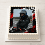 Customisable A4 edible Formula 1 photo to put on a cake
