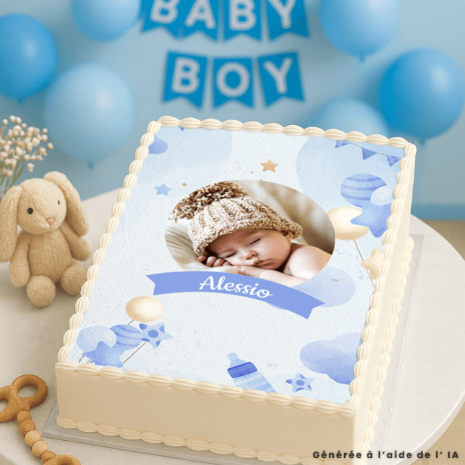 Personalized baby blue sugar leaf