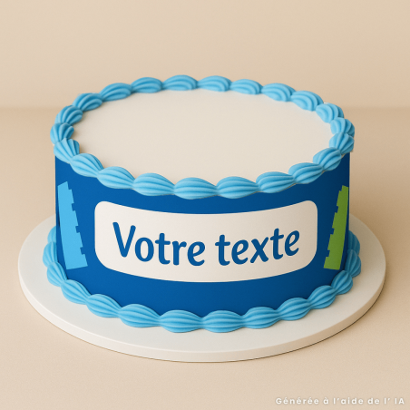 Personalised Multicoloured Brick Cake Wrap | Autour du Gateau