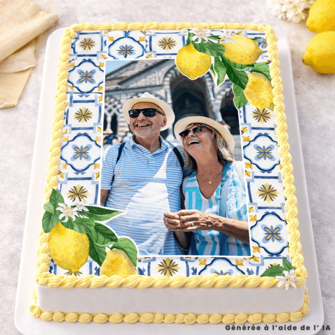 Customizable A4 edible photo of Amalfi