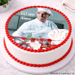 24cm round edible photo with a cooking theme for cake