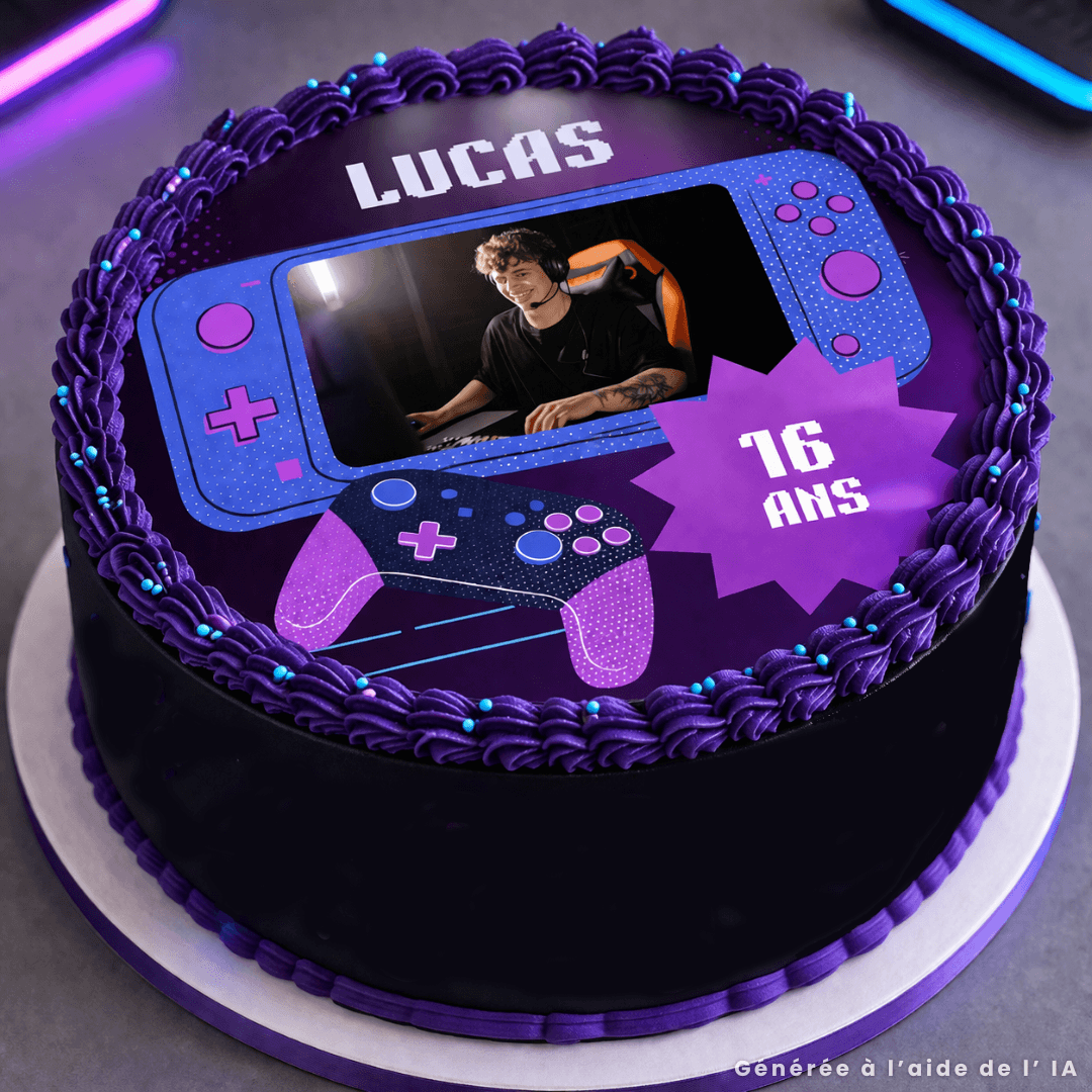 24cm edible photo to personalise video game