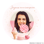 Edible photo round candy delicacies
