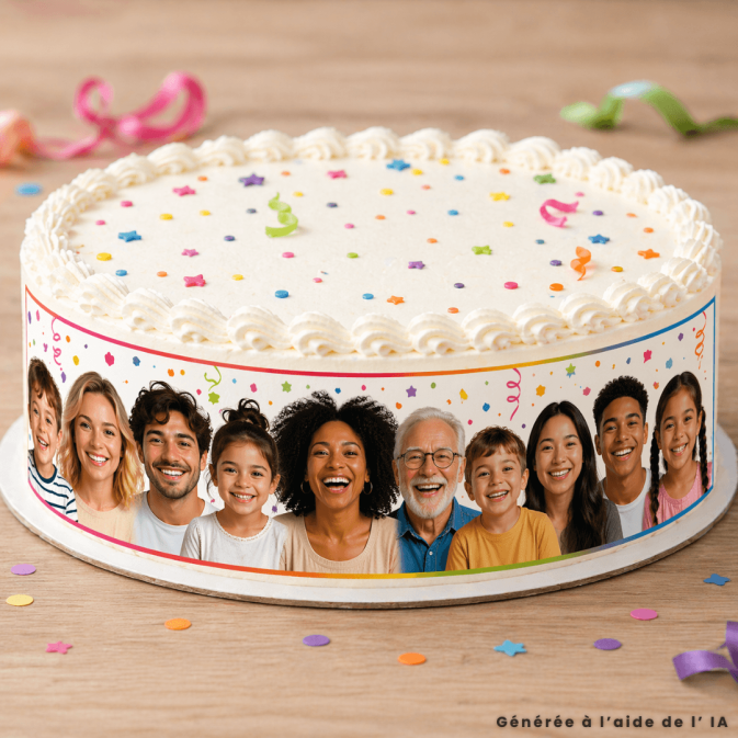 Sugar cake outlines with your photo