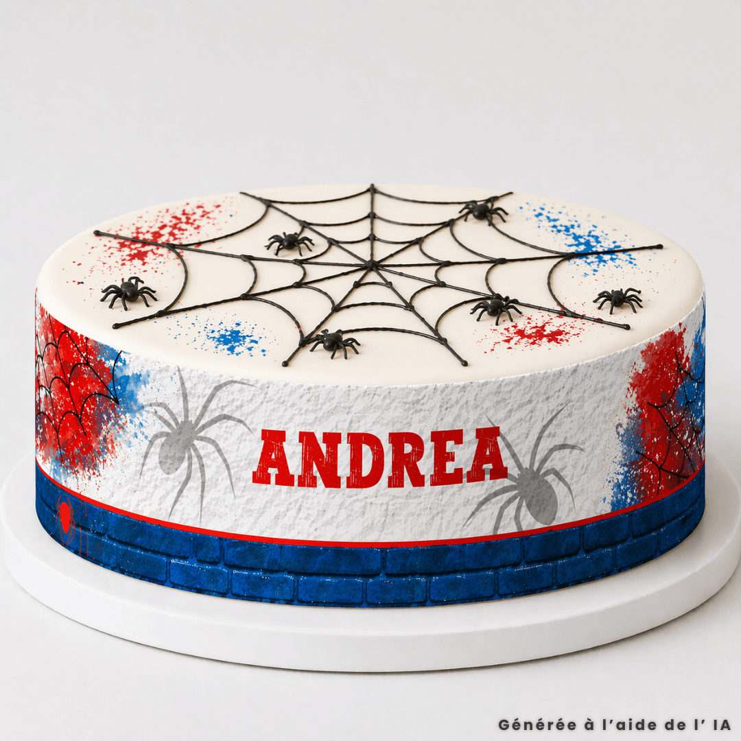 Customizable spider outline for cake