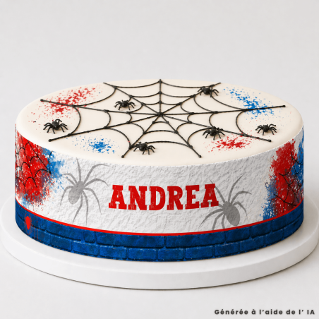 Customizable spider outline for cake