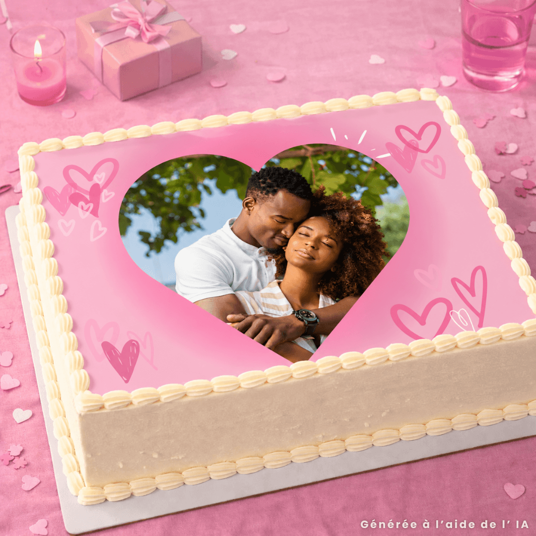 Edible photo A4 Heart
