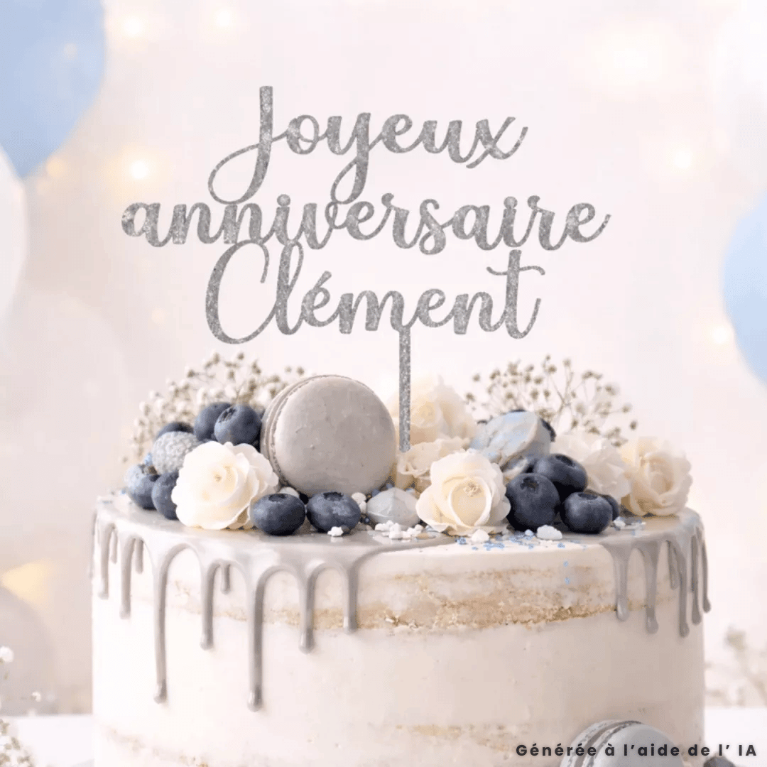 Happy Birthday Cake Topper to personalize