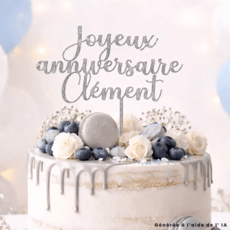 Happy Birthday Cake Topper to personalize