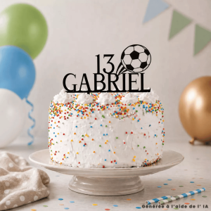 Customizable Football Cake Topper