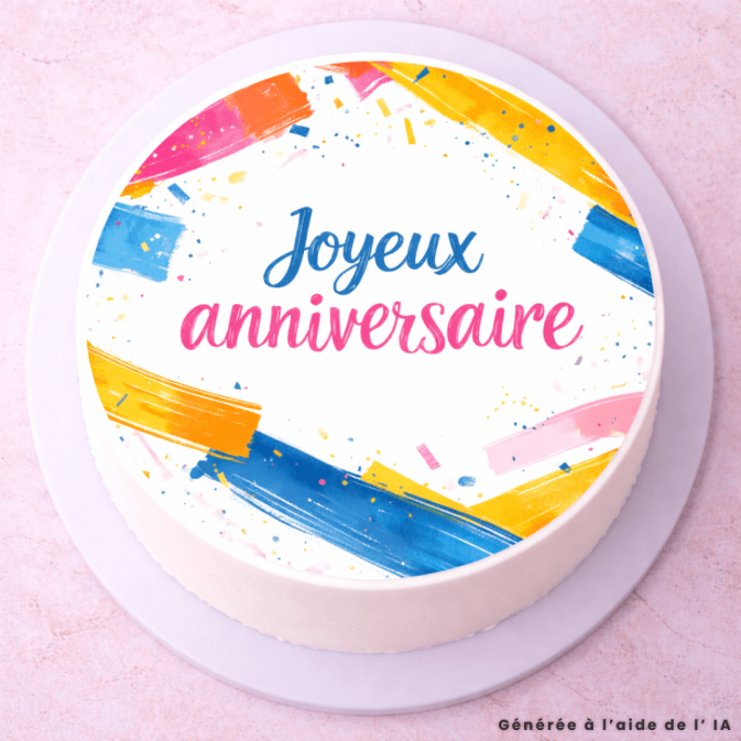 Happy Birthday sugar disc for 20 cm cake