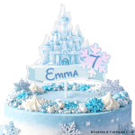 Customizable ice castle cake topper