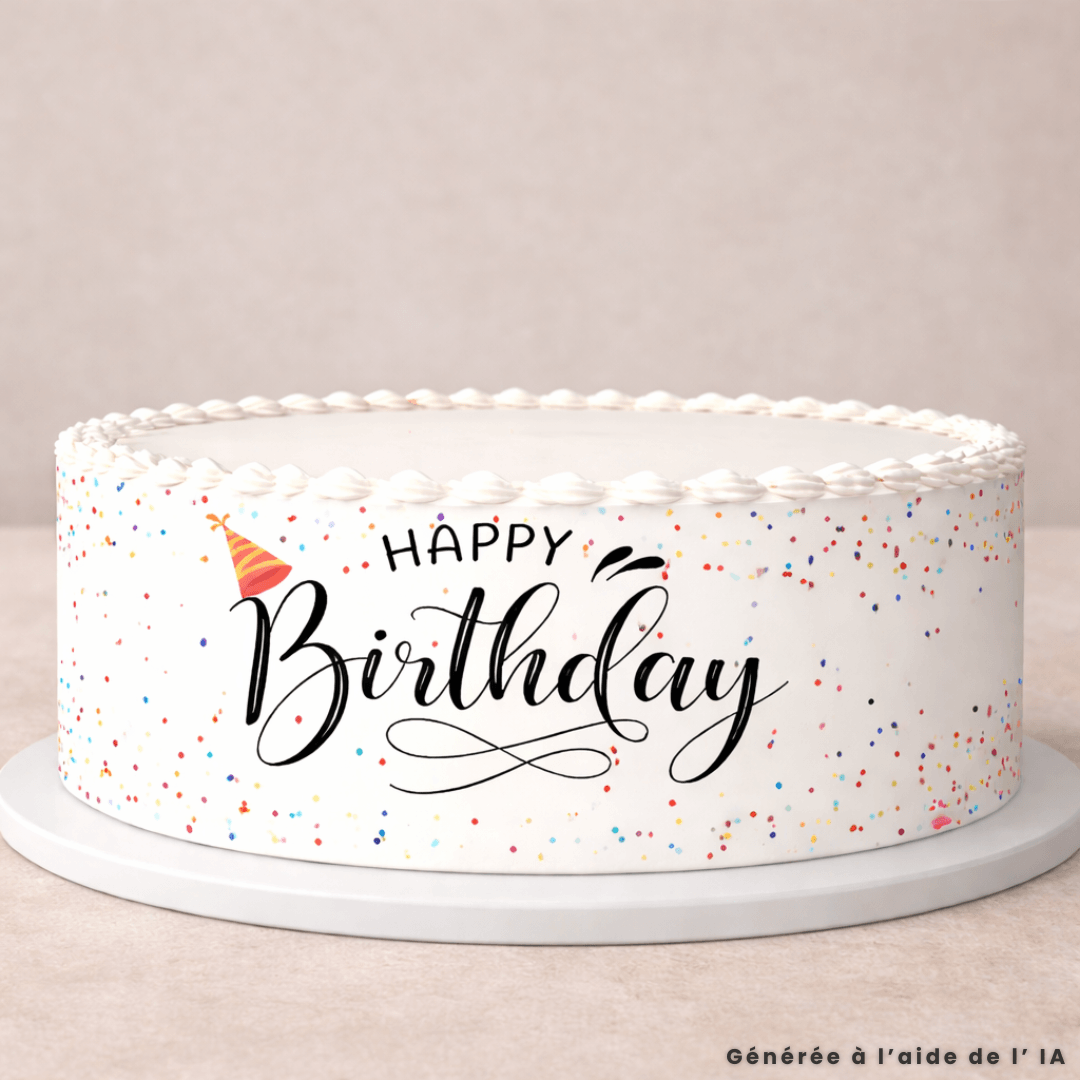 Birthday cake outline