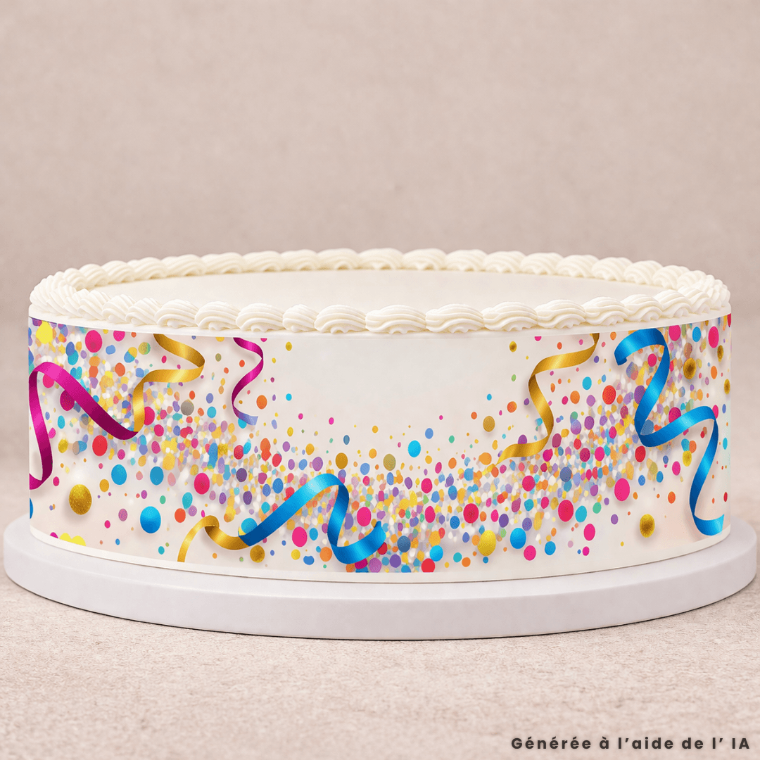 Contour for sugar cake - Confetti pattern