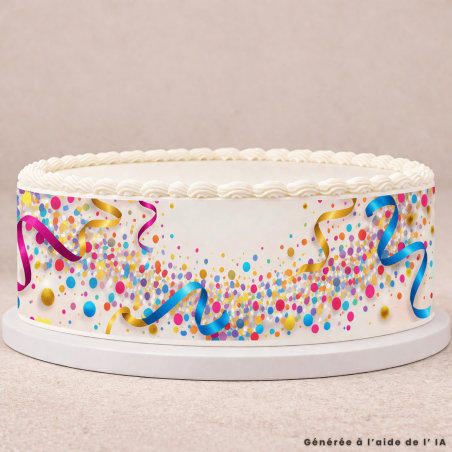 Contour for sugar cake - Confetti pattern