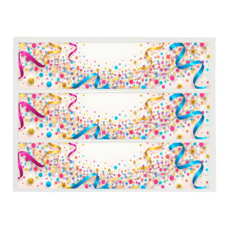 Contour for sugar cake - Confetti pattern