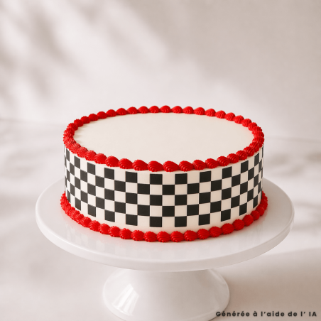 Checkerboard cake outline