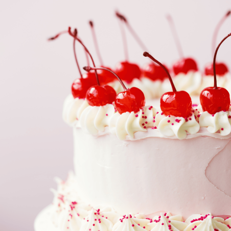 Maraschino cherries with stems, 225g jar PME