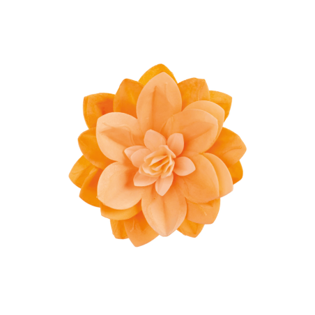 orange wafer paper water lily flower