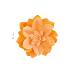 Wafer paper flower - orange water lily