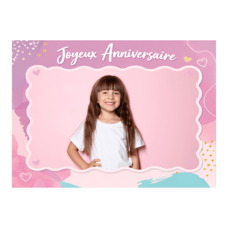 Your edible photo in 21x29 cm (A4) girly theme at a low price!