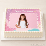 Your edible photo in 21x29 cm (A4) girly theme at a low price!